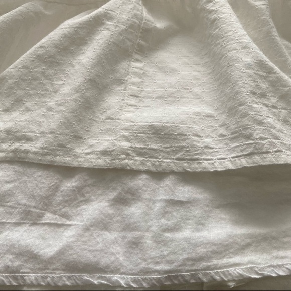 AKIRA white boho ruffle mini dress short sleeves - Picture 8 of 11